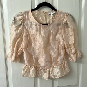 Peach Topshop Floral Top